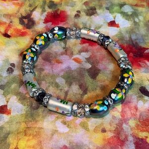 Floral Beaded Bracelet